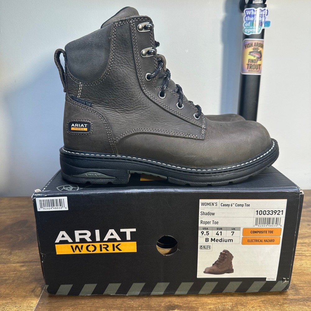 Ariat Women's Lace-Up Work Boots in Dark Brown